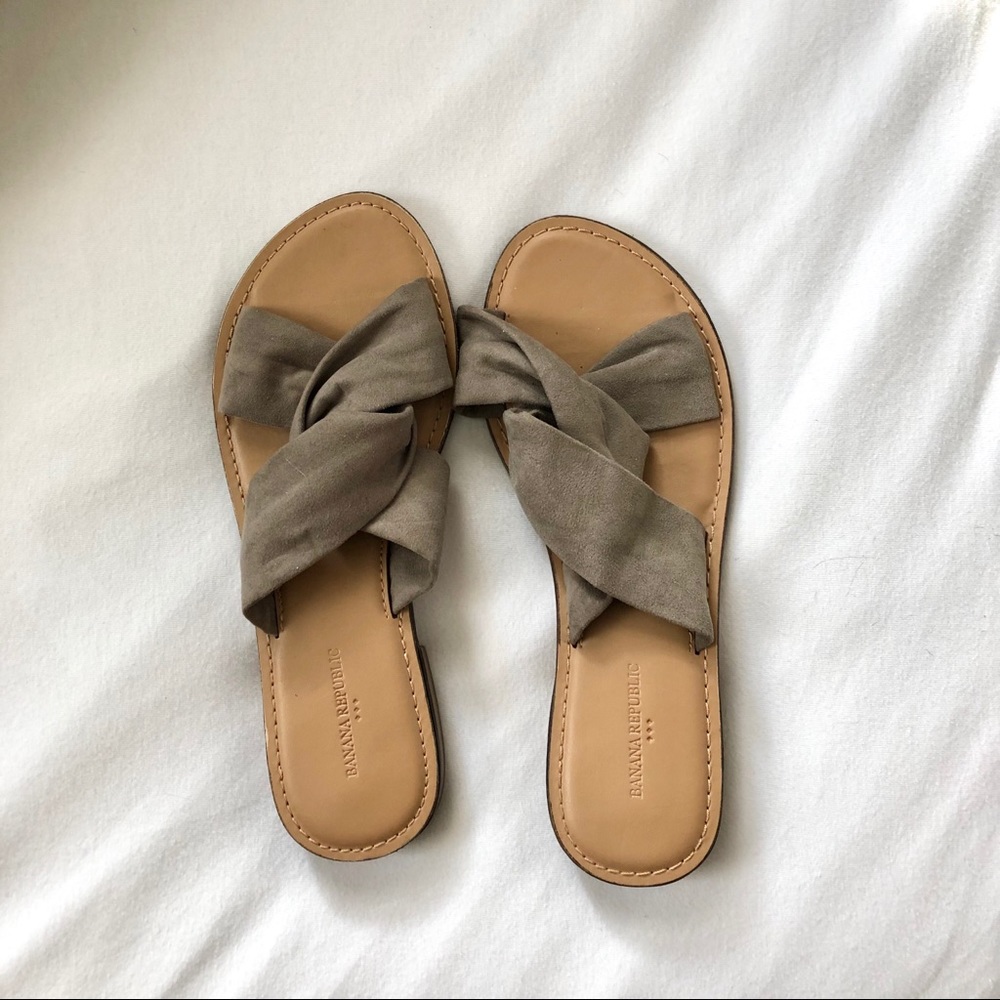 Banana Republic Carolina Suede Slides Sandals